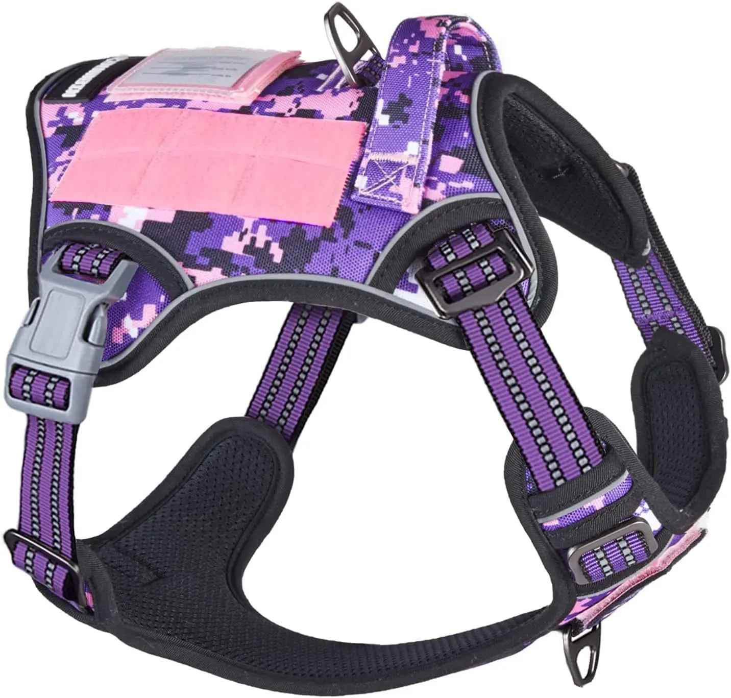 Tactical No-Pull Dog Harness with Handle – Reflective Training Vest