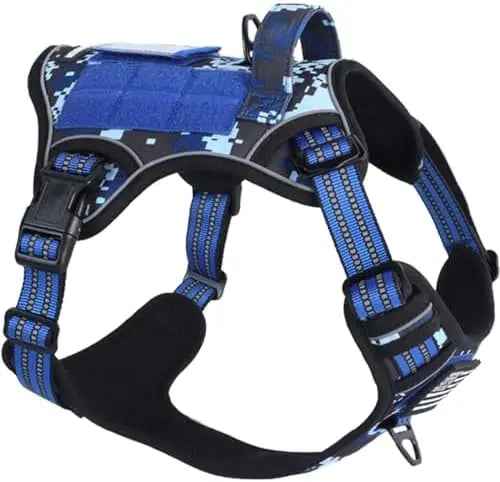 Tactical No-Pull Dog Harness with Handle – Reflective Training Vest