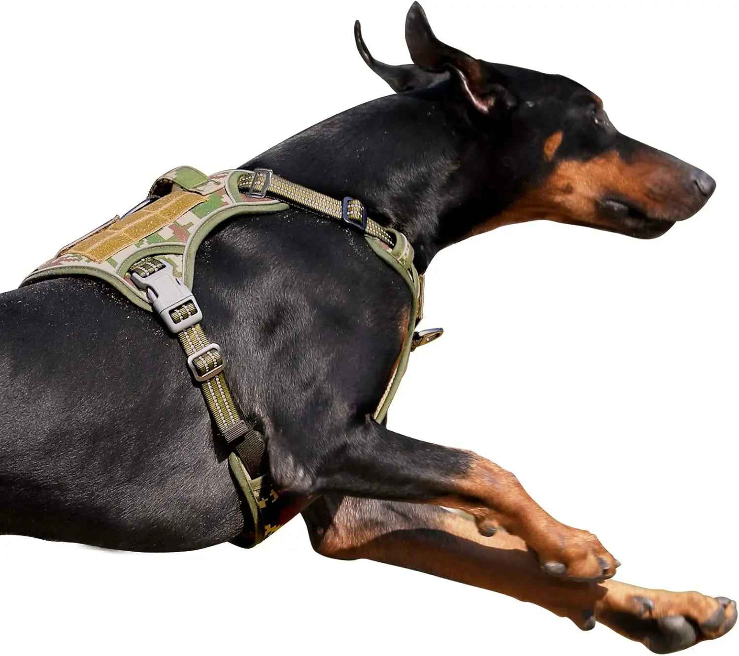 Tactical No-Pull Dog Harness with Handle – Reflective Training Vest