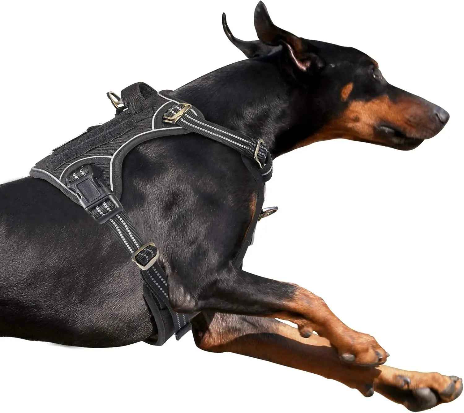 Tactical No-Pull Dog Harness with Handle – Reflective Training Vest