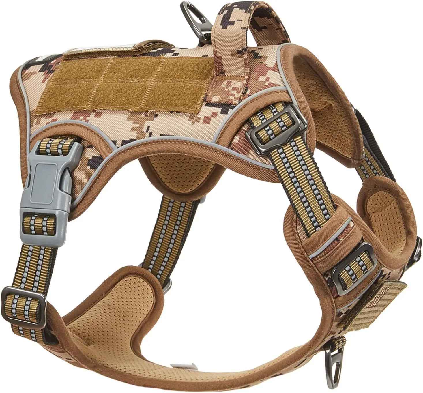 Tactical No-Pull Dog Harness with Handle – Reflective Training Vest