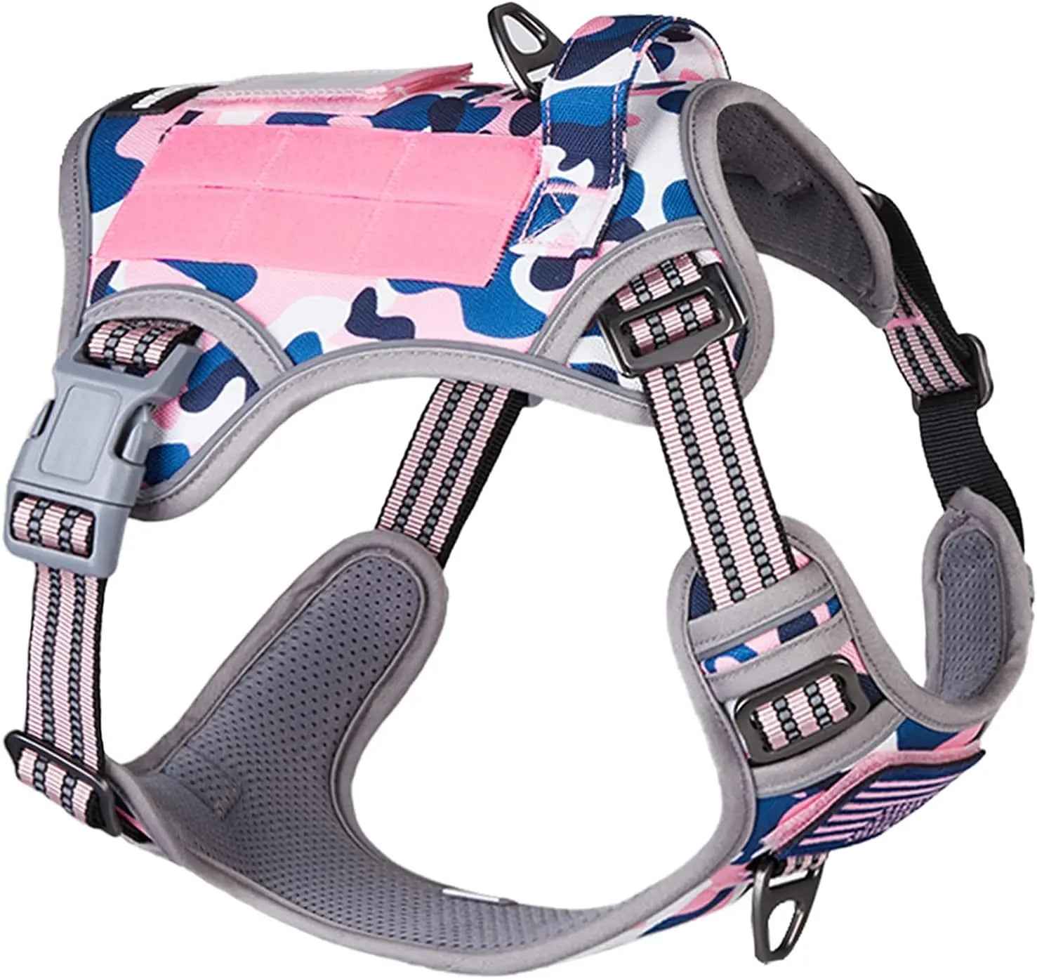 Tactical No-Pull Dog Harness with Handle – Reflective Training Vest