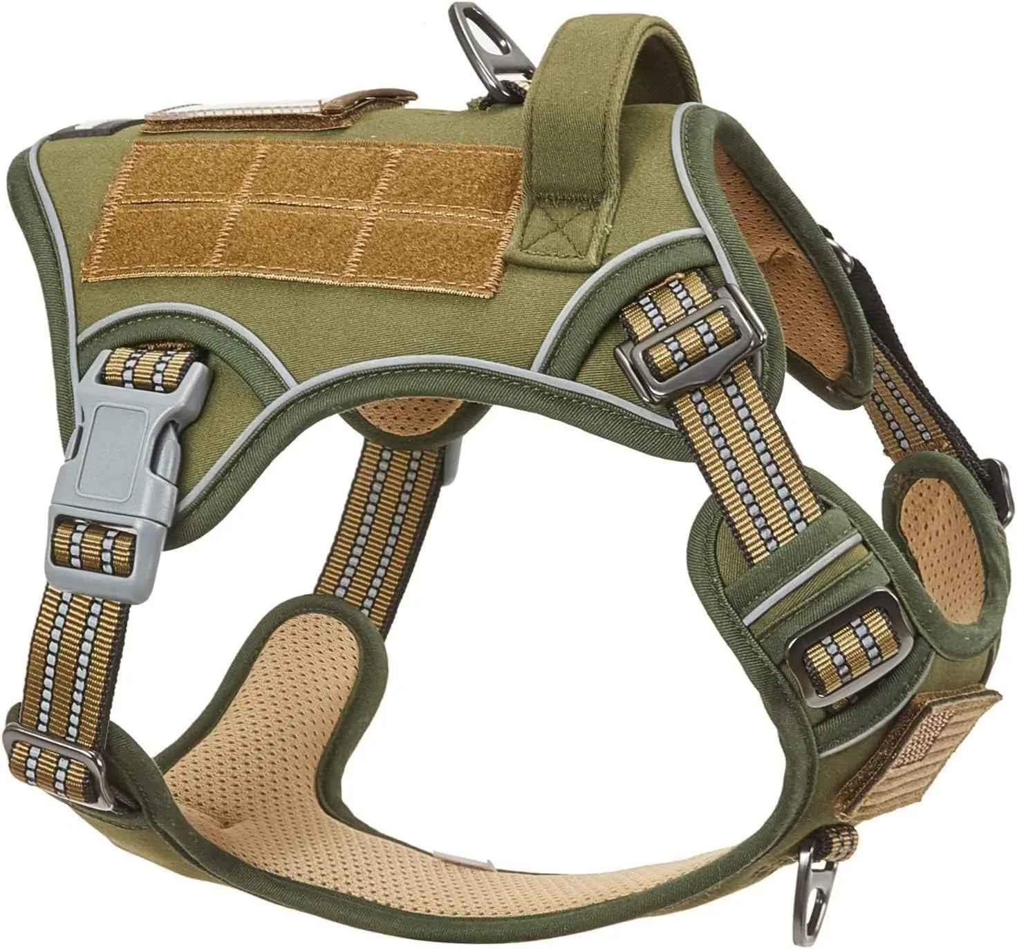 Tactical No-Pull Dog Harness with Handle – Reflective Training Vest