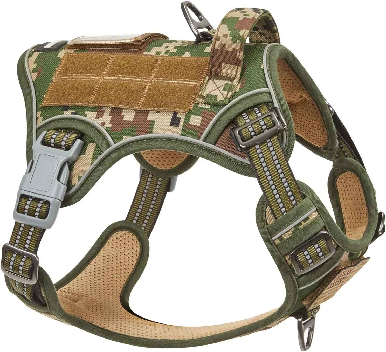 Tactical No-Pull Dog Harness with Handle – Reflective Training Vest
