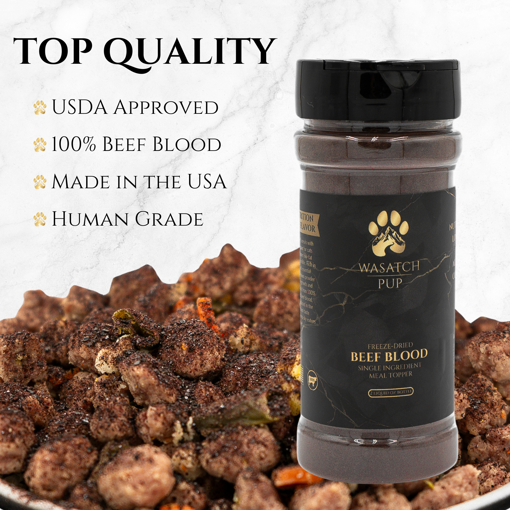 Freeze-Dried Beef Blood | Single Ingredient Meal Topper
