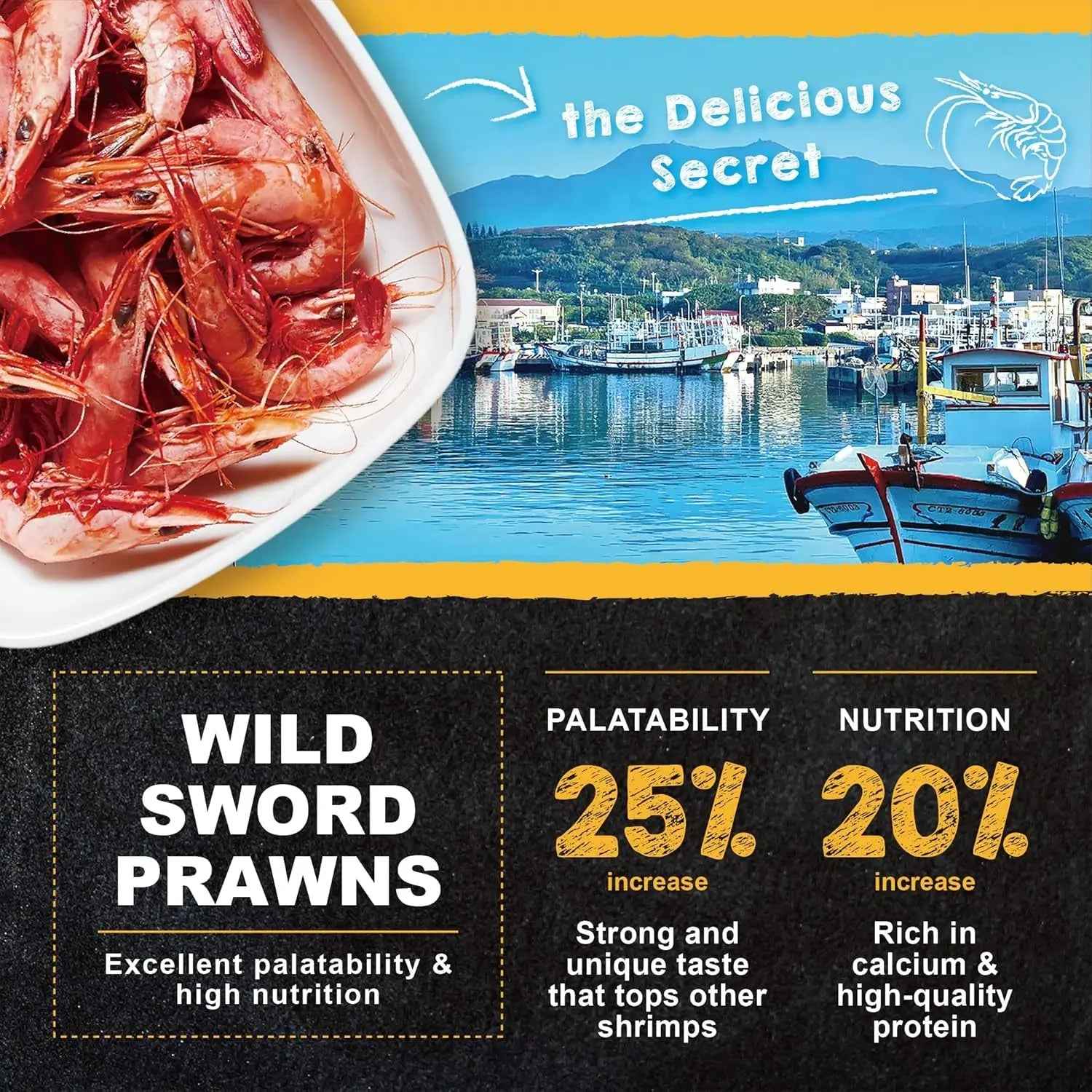 Ultra Fresh Betta Food Pro Shrimp Patties 50% Prawn Natural Protein