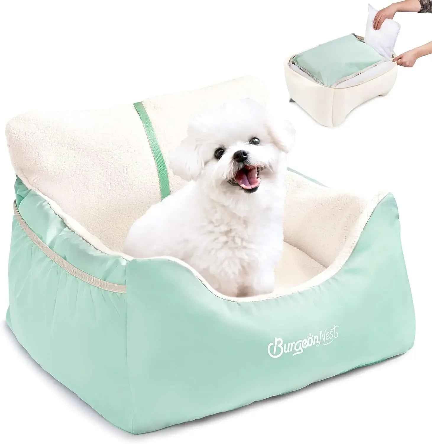 Washable Pet Car Seat Booster for Small Dogs & Cats