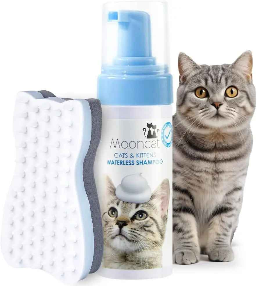 Waterless No-Rinse Cat Shampoo Foam & Brush Kit 5oz