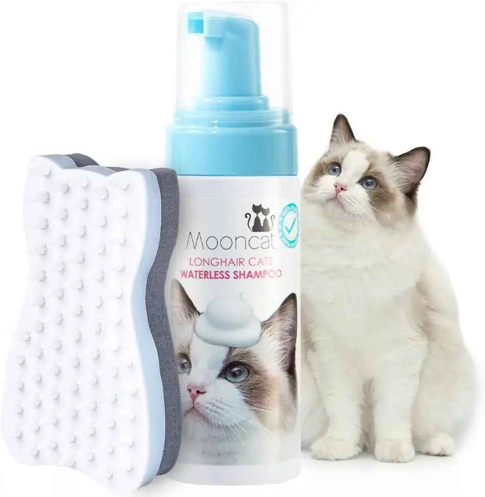 Waterless No-Rinse Cat Shampoo Foam & Brush Kit 5oz