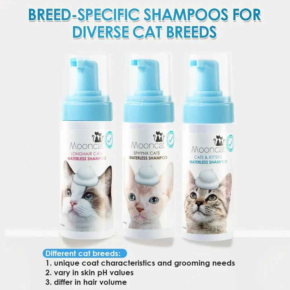 Waterless No-Rinse Cat Shampoo Foam & Brush Kit 5oz