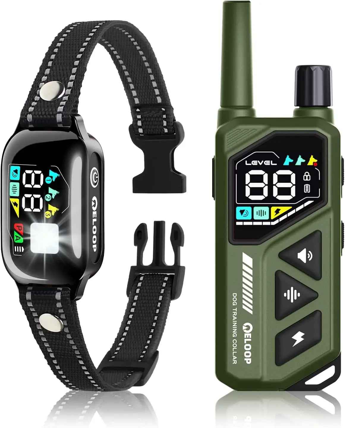 Waterproof Dog Training Collar – AI Bark Control, 3300ft, 3-Dog System, IPX7