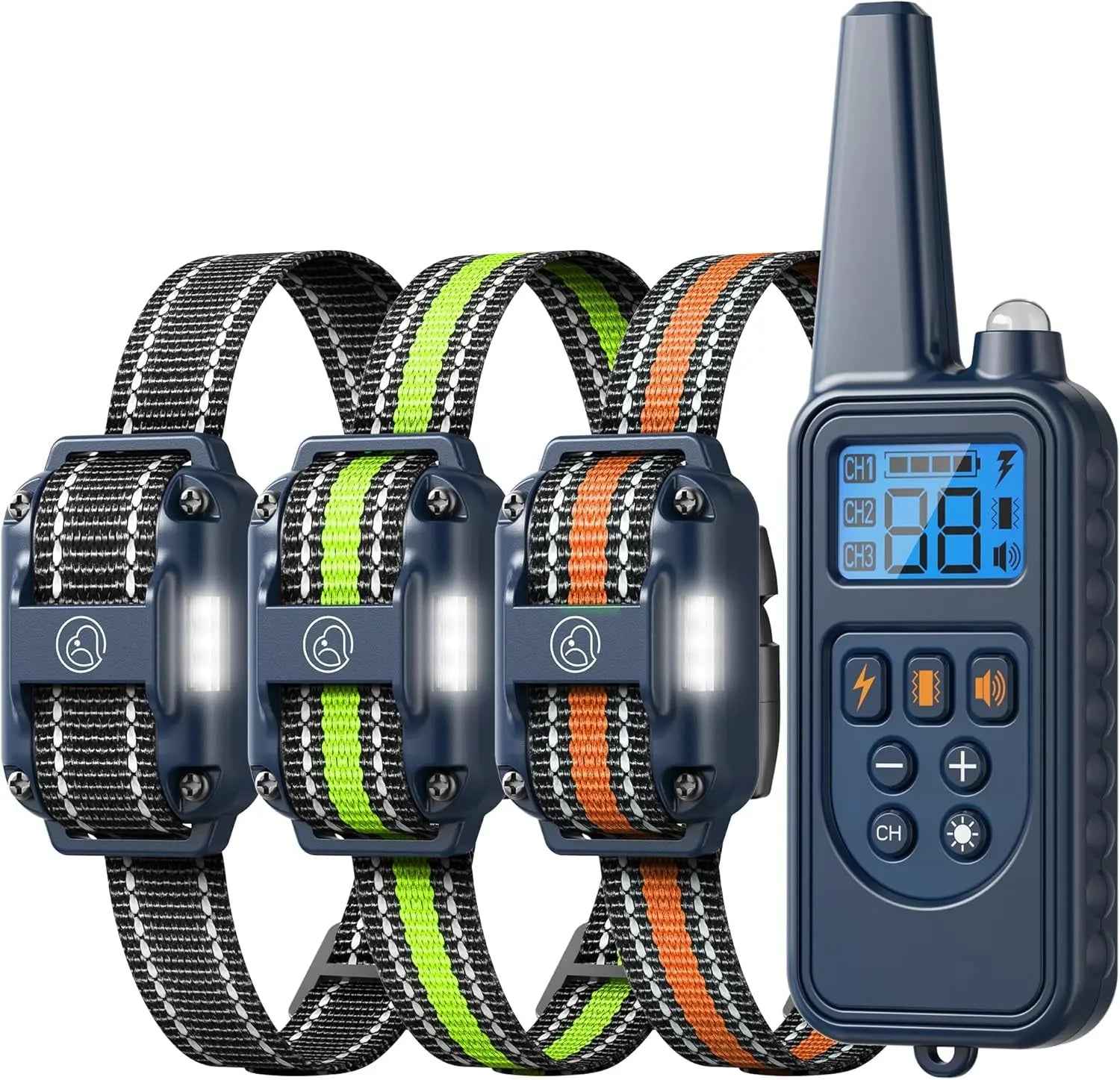 Remote Dog Training Collar for 3 Dogs – 2600ft Range, IPX7 Waterproof