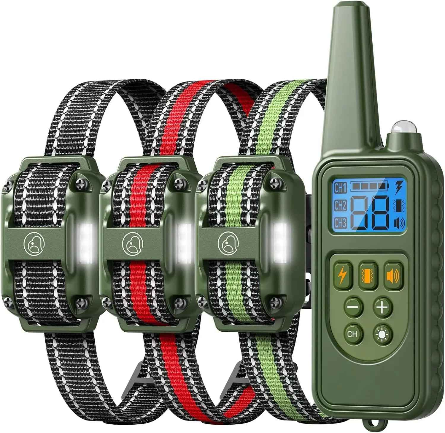 Remote Dog Training Collar for 3 Dogs – 2600ft Range, IPX7 Waterproof