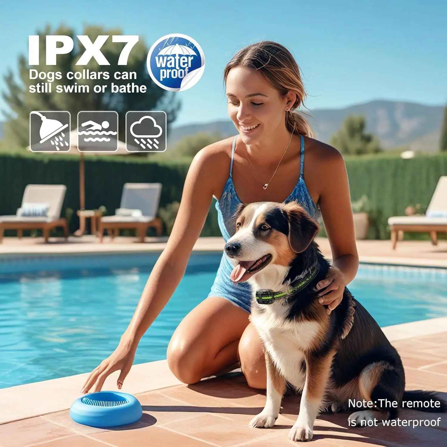 Remote Dog Training Collar for 3 Dogs – 2600ft Range, IPX7 Waterproof