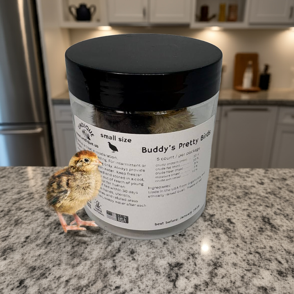 Whole Quail for Carnivore Pets - Premium Quality Natural Pet Treats Quail - Natural Prey Feeding Quail - Freeze-Dried for Essential Nutrients and Enzymes Small Size 5 Count