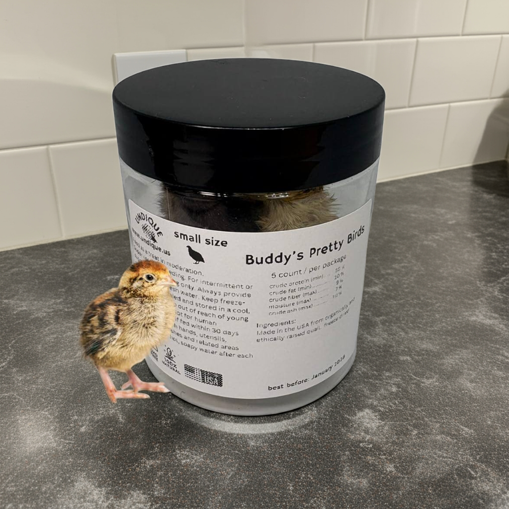 Whole Quail for Carnivore Pets - Premium Quality Natural Pet Treats Quail - Natural Prey Feeding Quail - Freeze-Dried for Essential Nutrients and Enzymes Small Size 5 Count