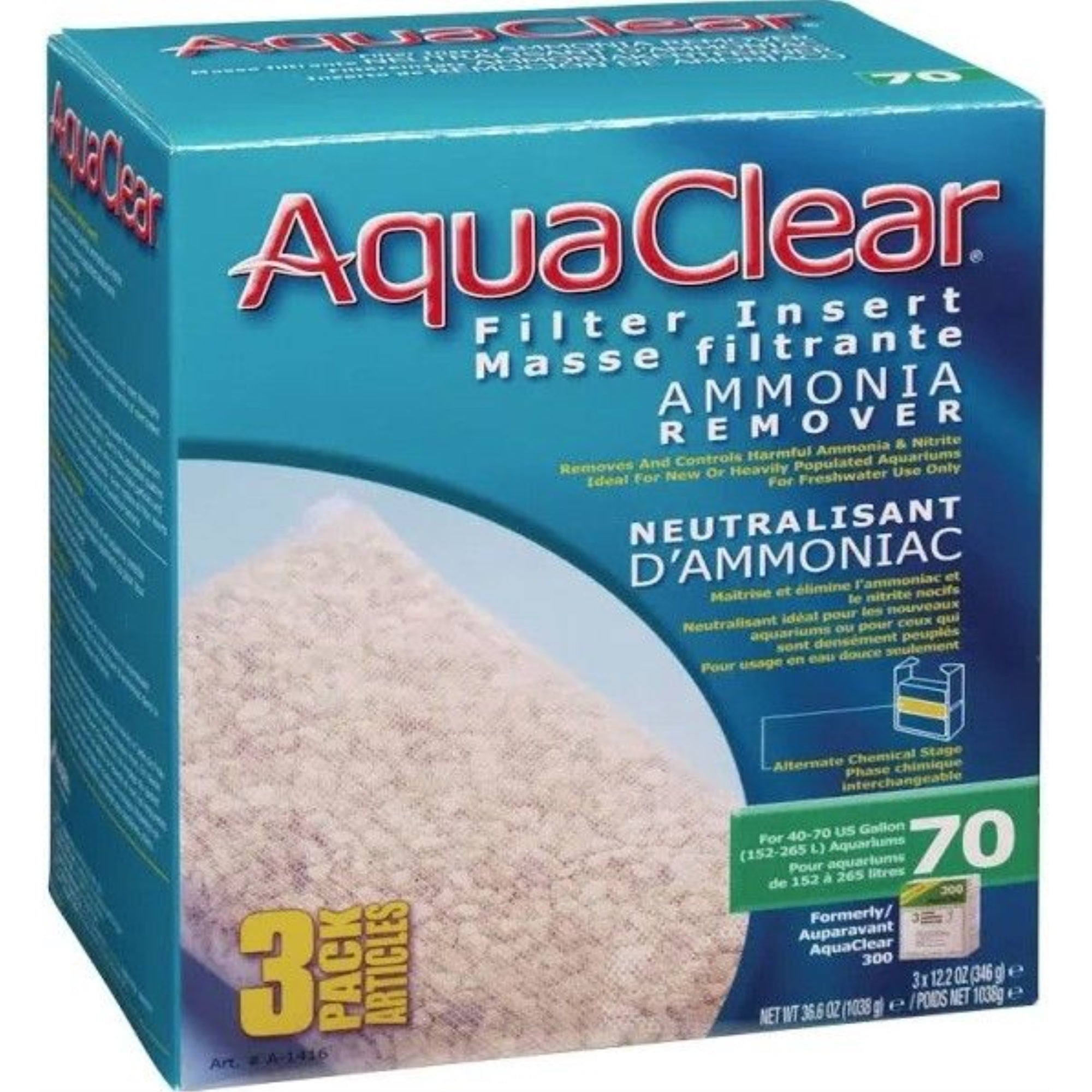 Aquaclear 70-Gallon Ammonia Remover, 3-Pack 36.6Oz