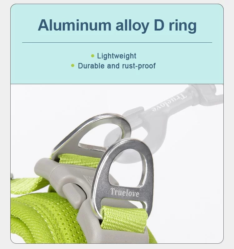 TrueLove TLH3013 Mesh Dog Harness- Moss Green