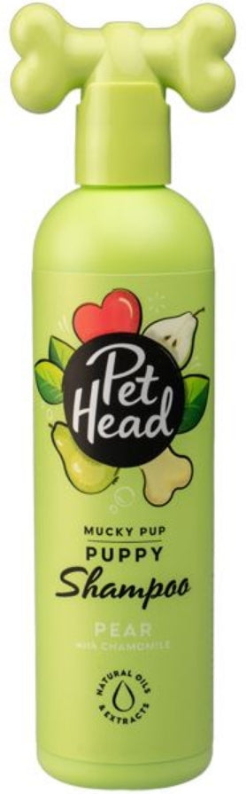 Pet Head Mucky Pup Puppy Shampoo | Pear Scent | Shampoo For Puppies From 8 Weeks | Professional Grooming | Vegan Dog Shampoo | Gentle Formula For Puppies | Made In Usa | 16 Fl. Oz.