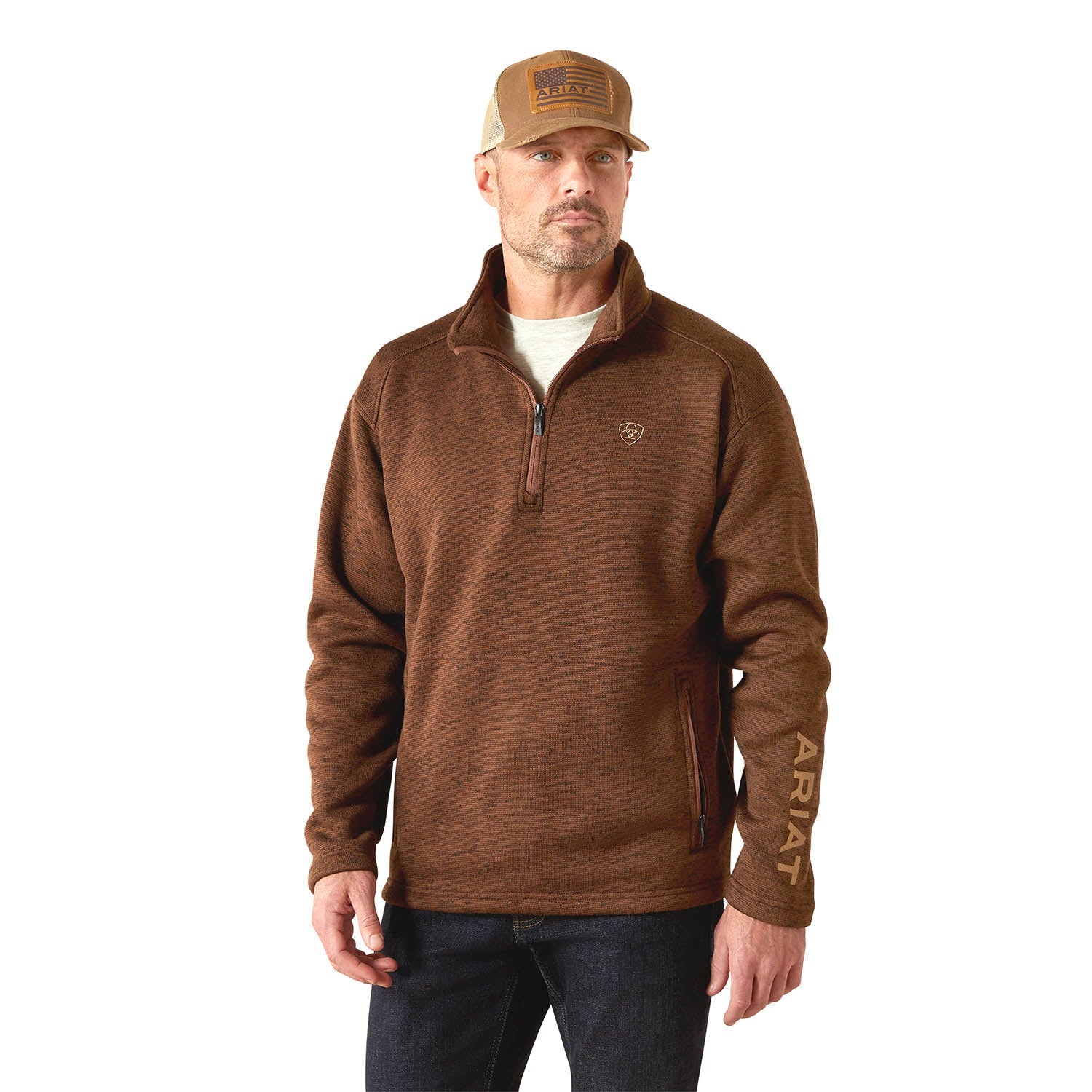 Ariat Mens Caldwell 1/4 Zip Pullover Sweater