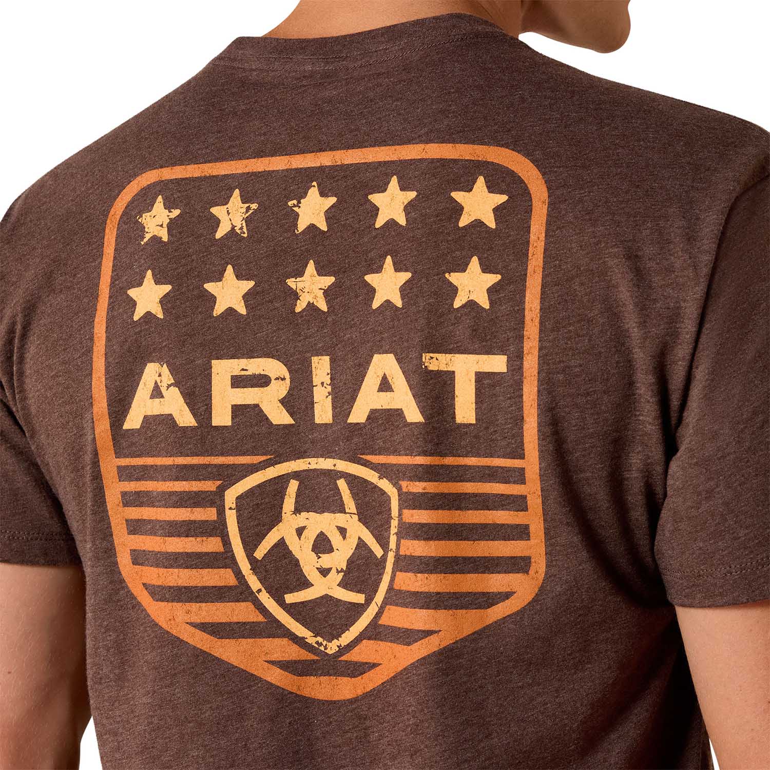 Ariat Mens Patriotic Badge Short Sleeve Shirt, 100% Cotton Unisex Top