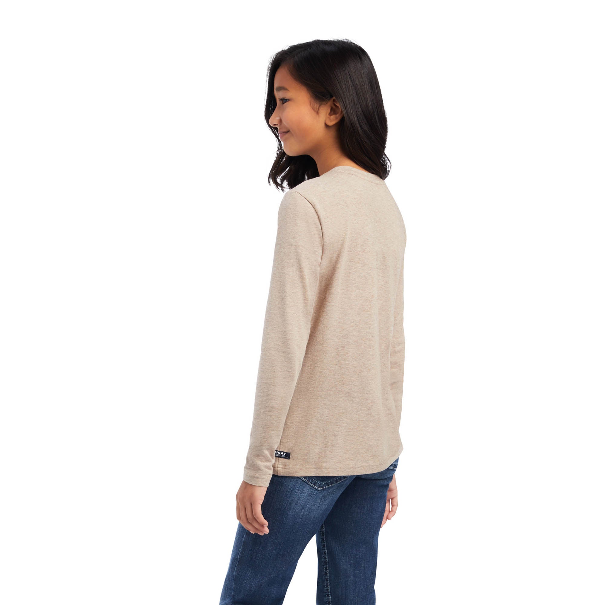 Ariat Youth Horse of a Different Color Longsleeve T-Shirt, Banyan Bark Heather