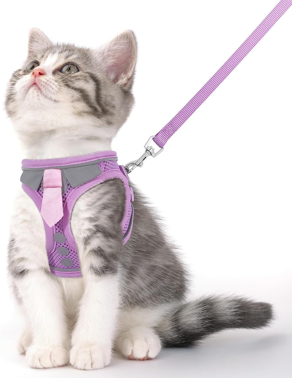 Escape Proof Cat Harness and Leash Set Reflective Adjustable Vest