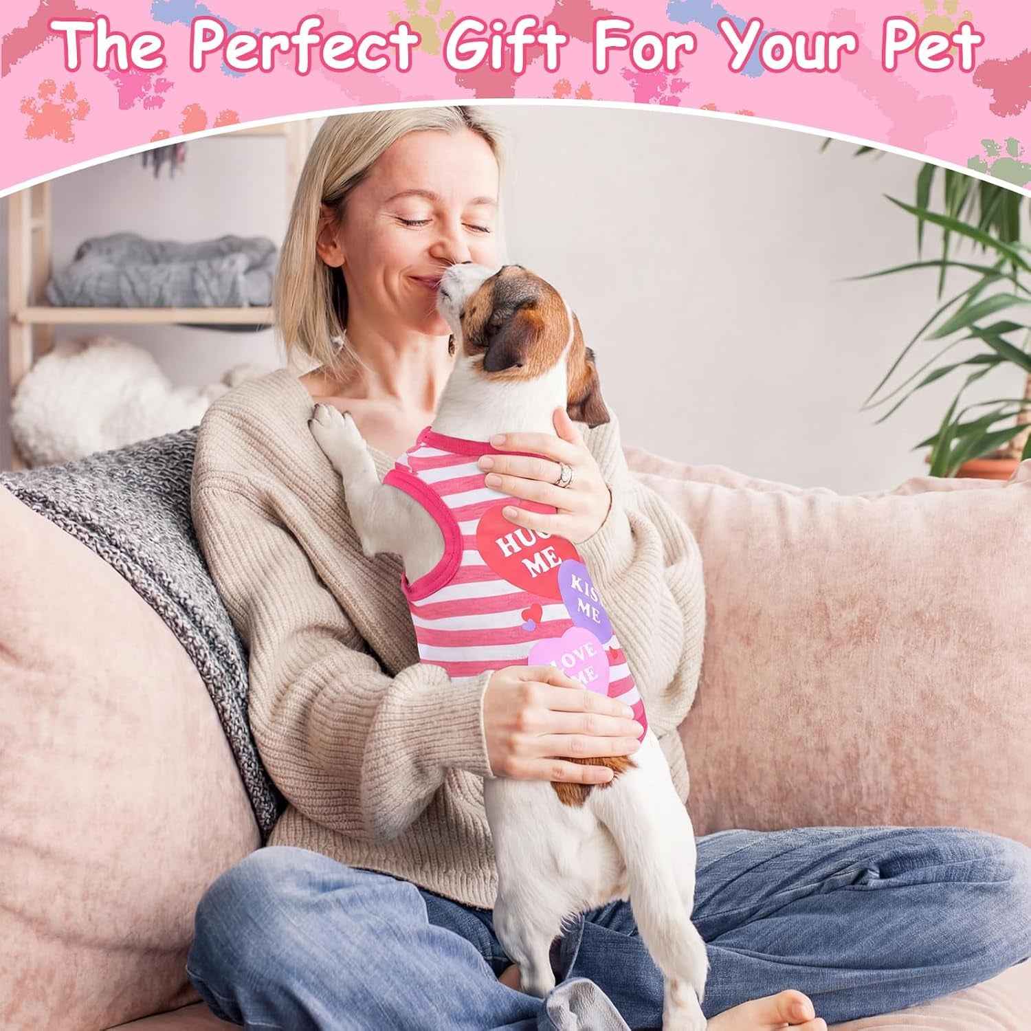 6 Pack Dog Shirts for Small Dogs Cute Summer Puppy Vests