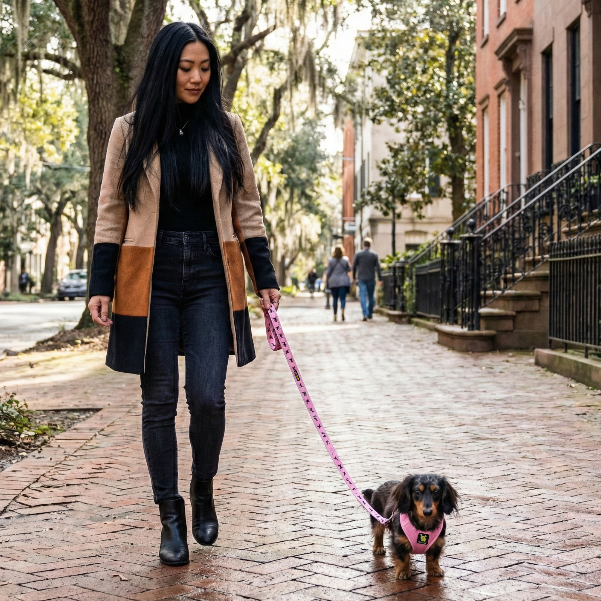 EcoBark Step In Dog Harness - Teacup & Small Breeds- Reflective Soft Mesh Harness for Teacup, Small Dogs and Puppies / Baby Pink