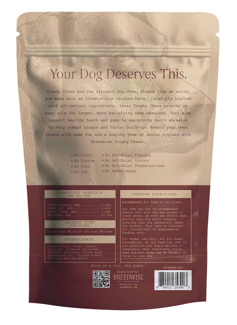 Trophy Chews Antler-Shaped Dental Treats