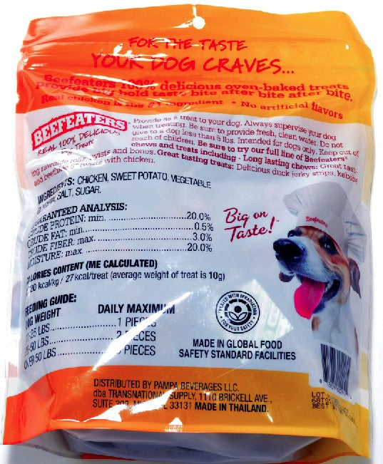 Beefeaters Oven Baked Dog Treats Sweet Potato Wrapped with Chicken