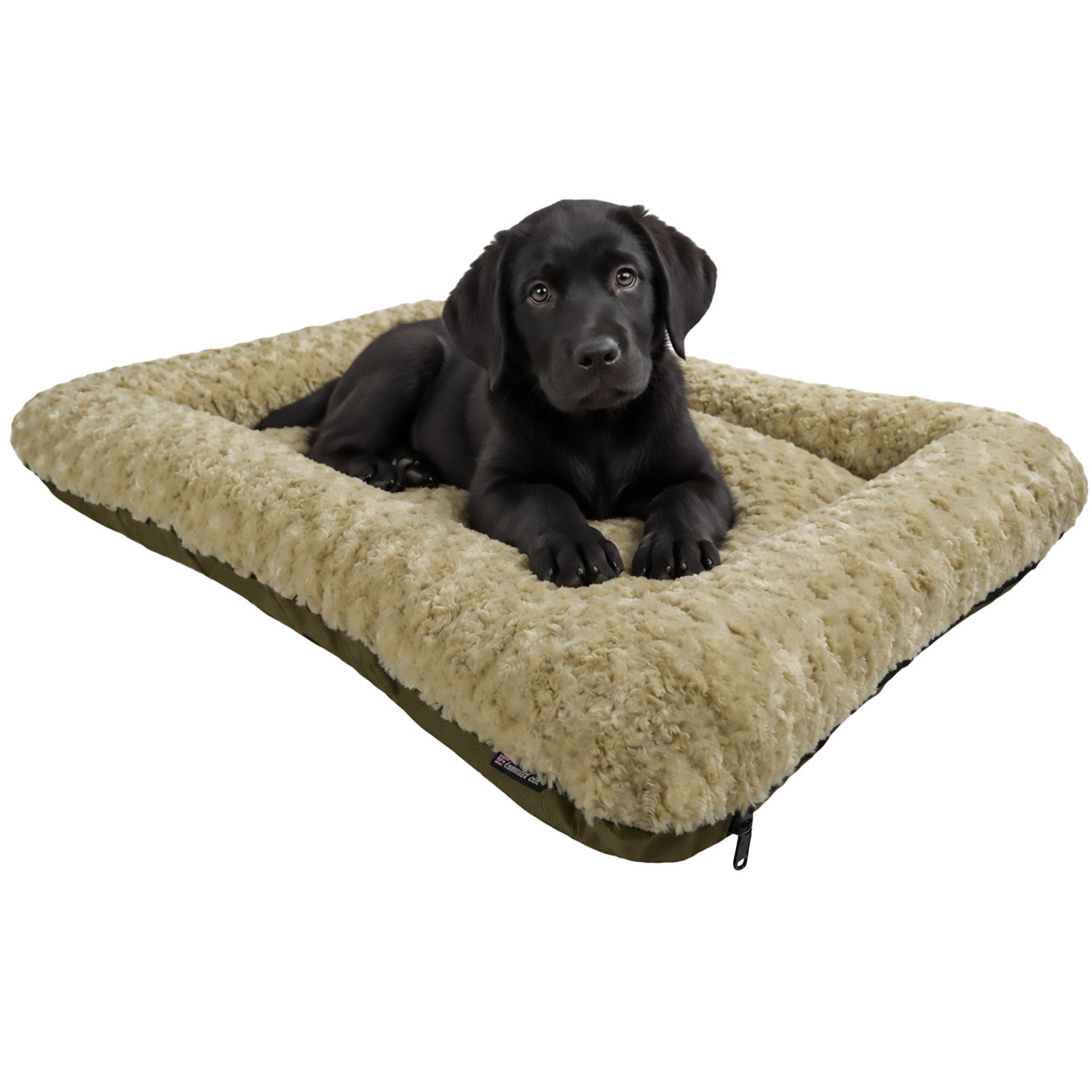 Dog Bed - Rectangle Bolstered Furvana™ 'Cloud'