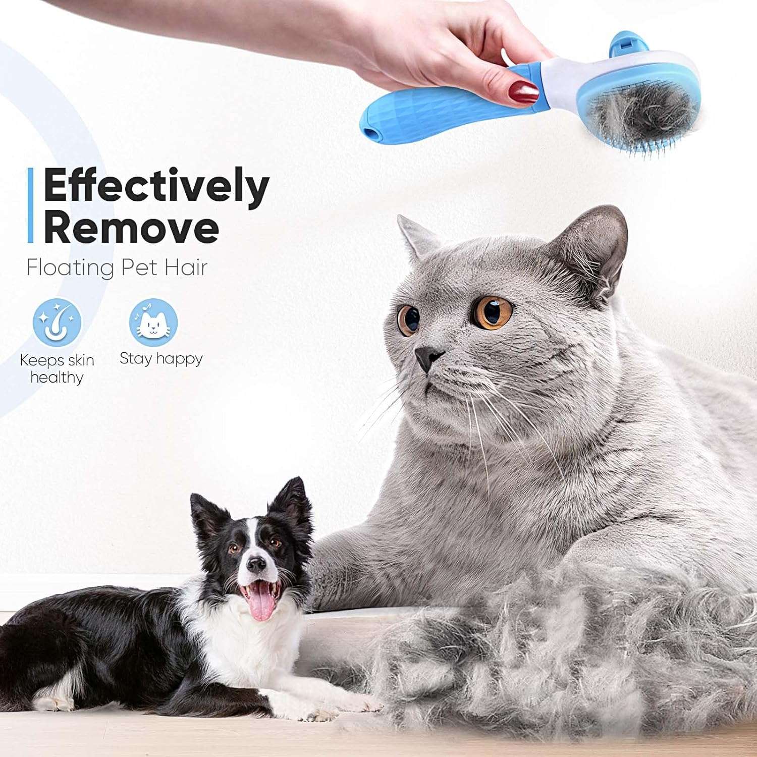 Self-Cleaning Pet Slicker Brush - Gentle Grooming for Dogs & Cats