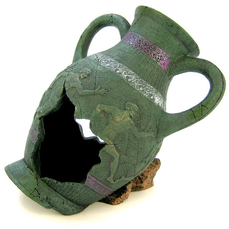 Blue Ribbon Ee-822 Exotic Environments Greek Vase Aquarium Ornament 8 By 6-1/2 By 7