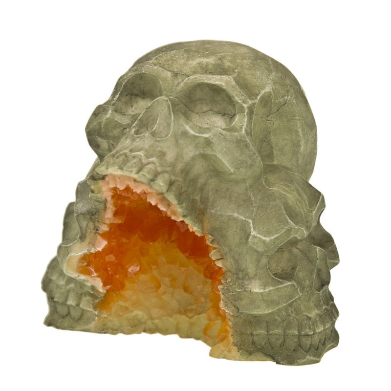 Blue Ribbon Ee-1137 Skull Mountain Geode Stone Exotic Environments Aquarium Ornament