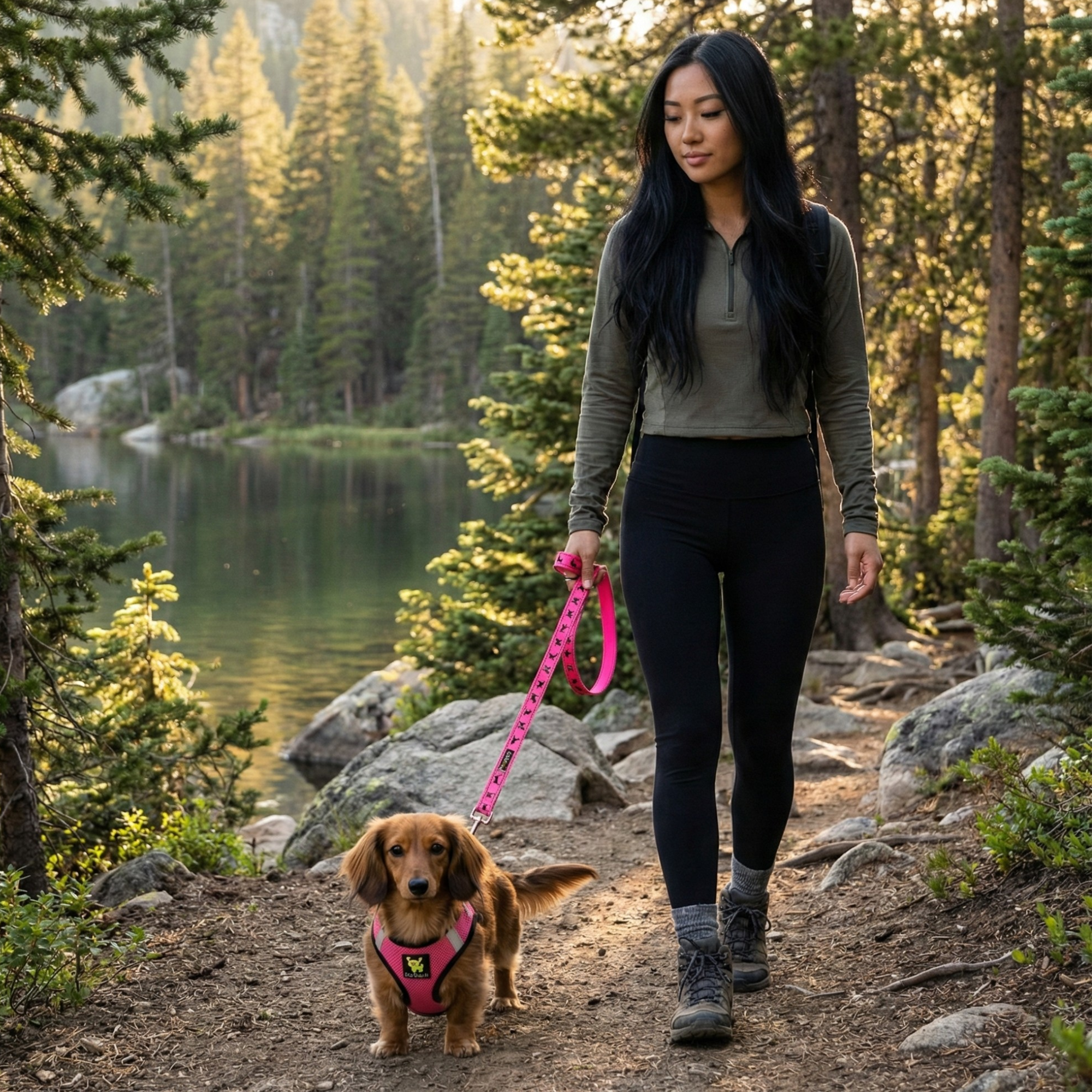 EcoBark Step In Dog Harness - Teacup & Small Breeds- Reflective Soft Mesh Harness for Teacup, Small Dogs and Puppies / Bubblegum Pink