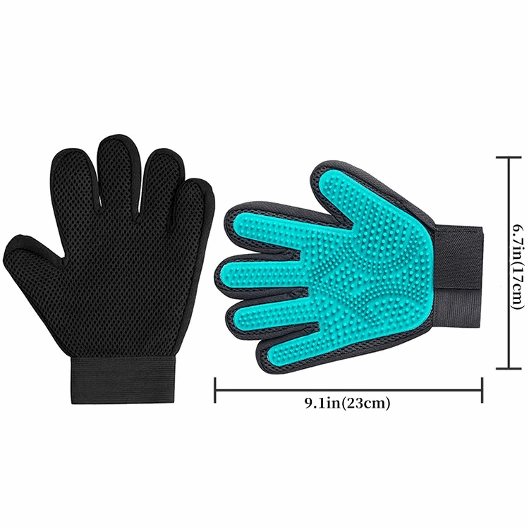 Premium Silicone Pet Grooming Gloves - Gentle Deshedding & Massage for Dogs & Cats