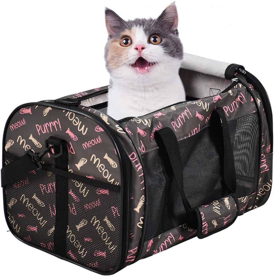 Soft-Sided Pet Carrier for Cats & Small Dogs, 22 lb, 19-Inch