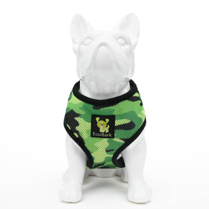 EcoBark Camo Dog Harness - Over-the-Head Dog Vest Halter for Small to Medium Dogs and Puppies