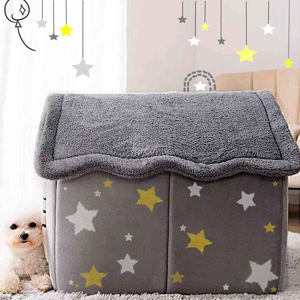 Indoor Dog House Bed Memory Foam Foldable Washable