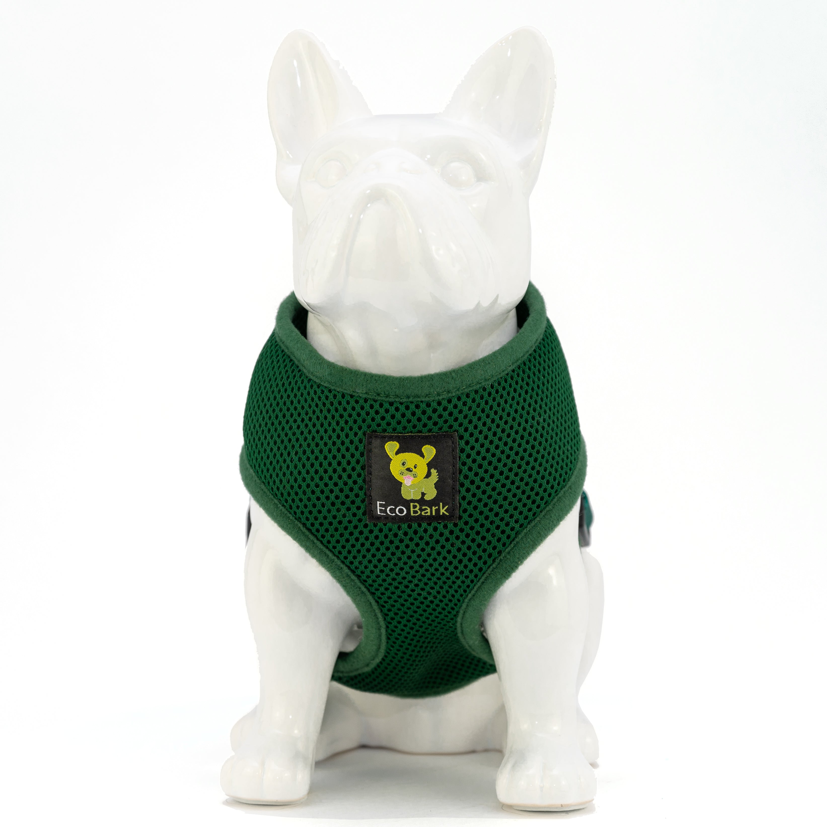 EcoBark Forest Green Dog Harness - Over-the-Head Vest Halter Soft Mesh for Small to Medium Dogs