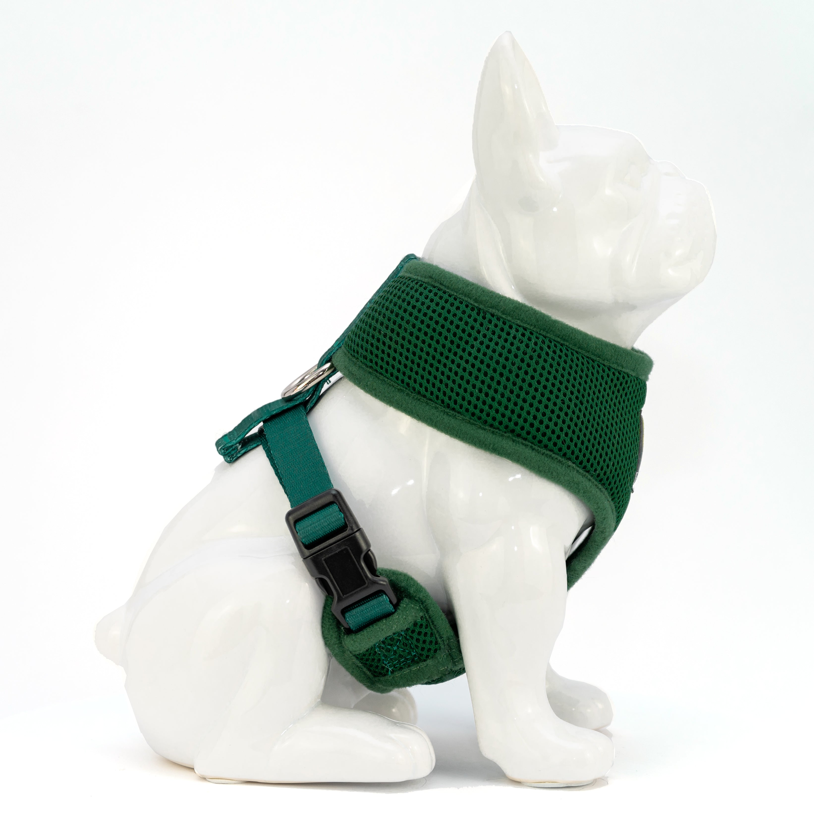 EcoBark Forest Green Dog Harness - Over-the-Head Vest Halter Soft Mesh for Small to Medium Dogs