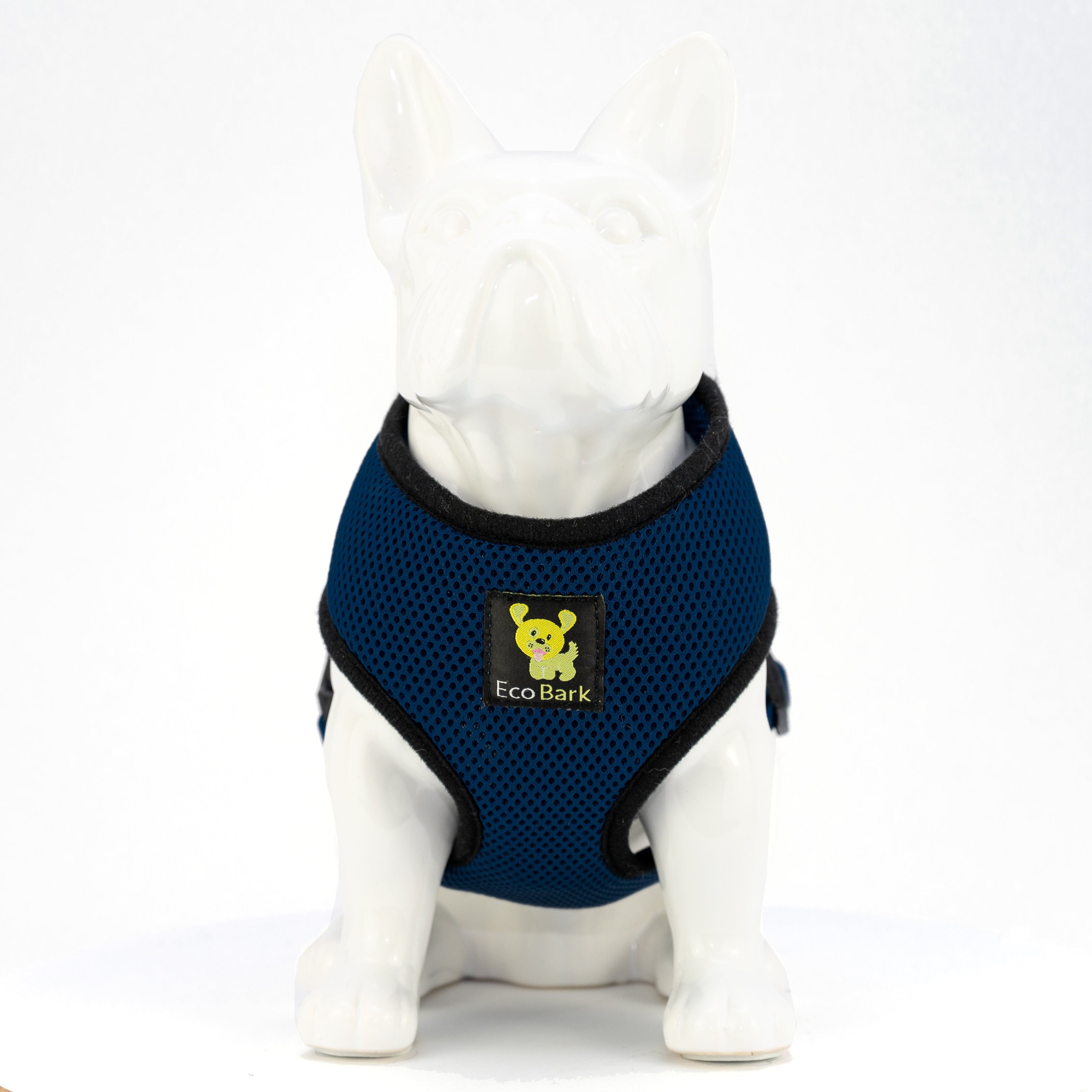 EcoBark Navy Dog Harness - Over-the-Head Soft Mesh Dog Vest Halter for Small to Medium Dogs and Puppies