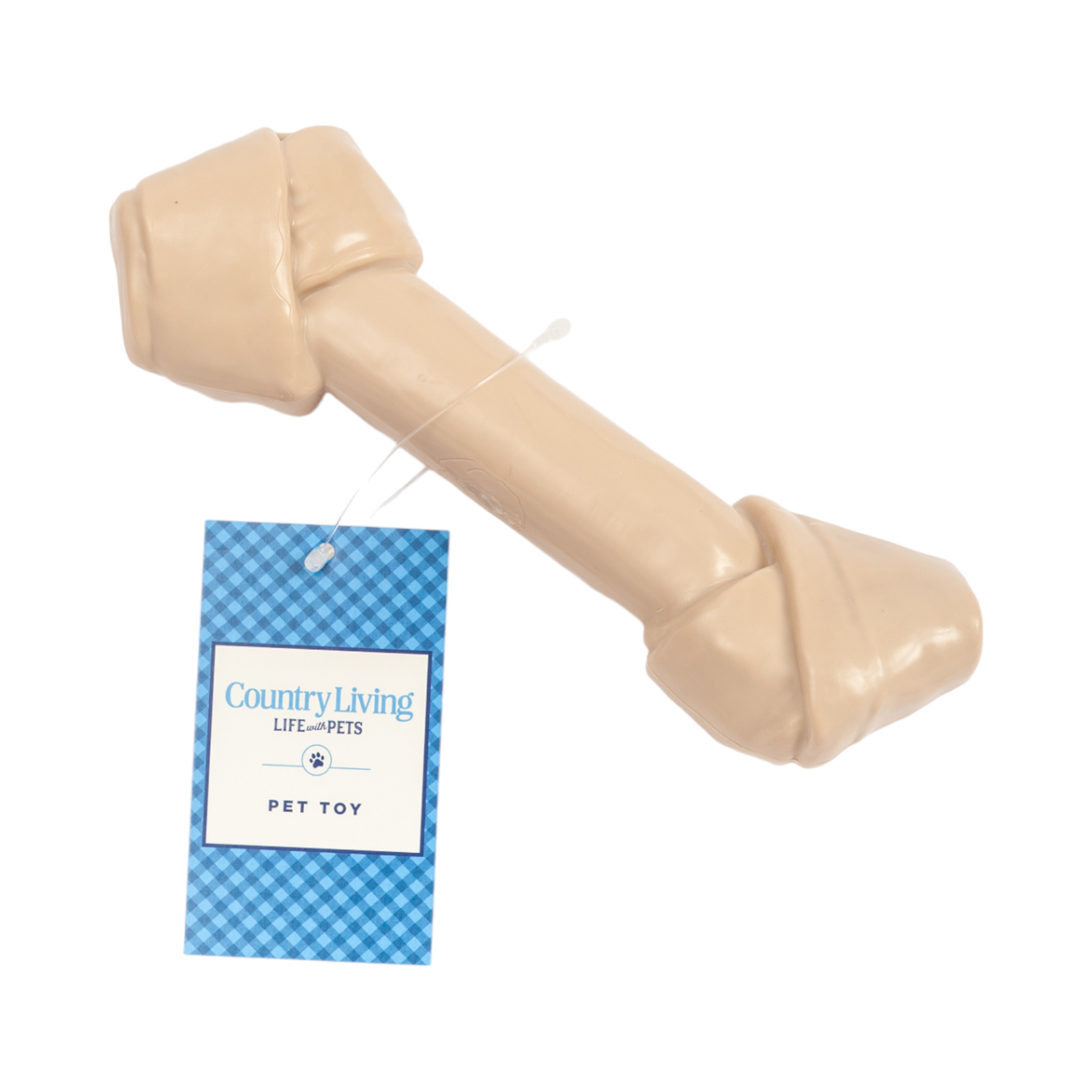 Country Living Nylon Bone Dog Chew Toy – Durable Rawhide-Shaped