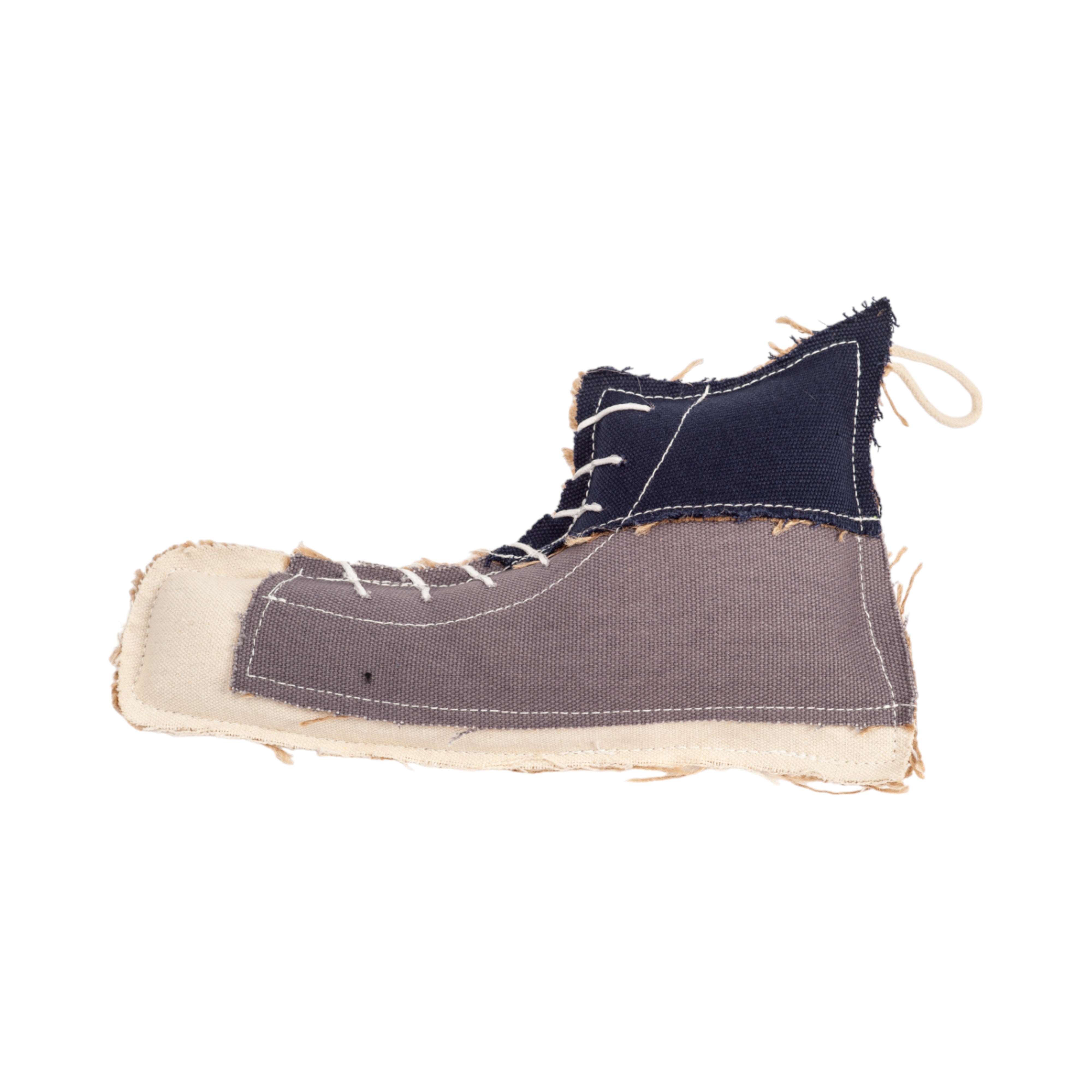 Country Living Canvas & Jute Shoe-Shaped Dog Chew Toy – Durable, Safe and Non-Toxic