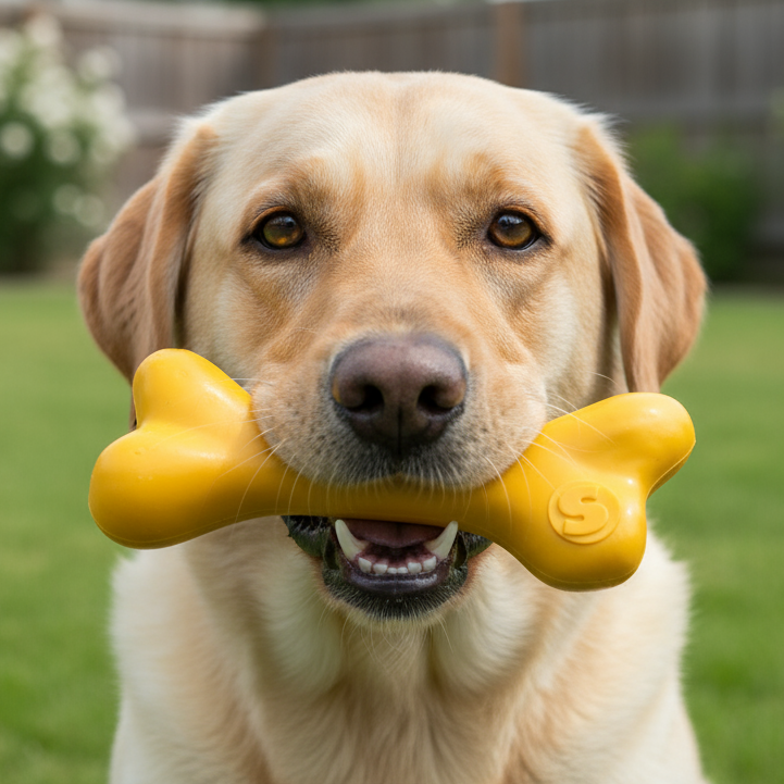 PUP-X Rubber Bone Dog Toy - Durable, Floats, Chew Toy for Large Dogs | USA