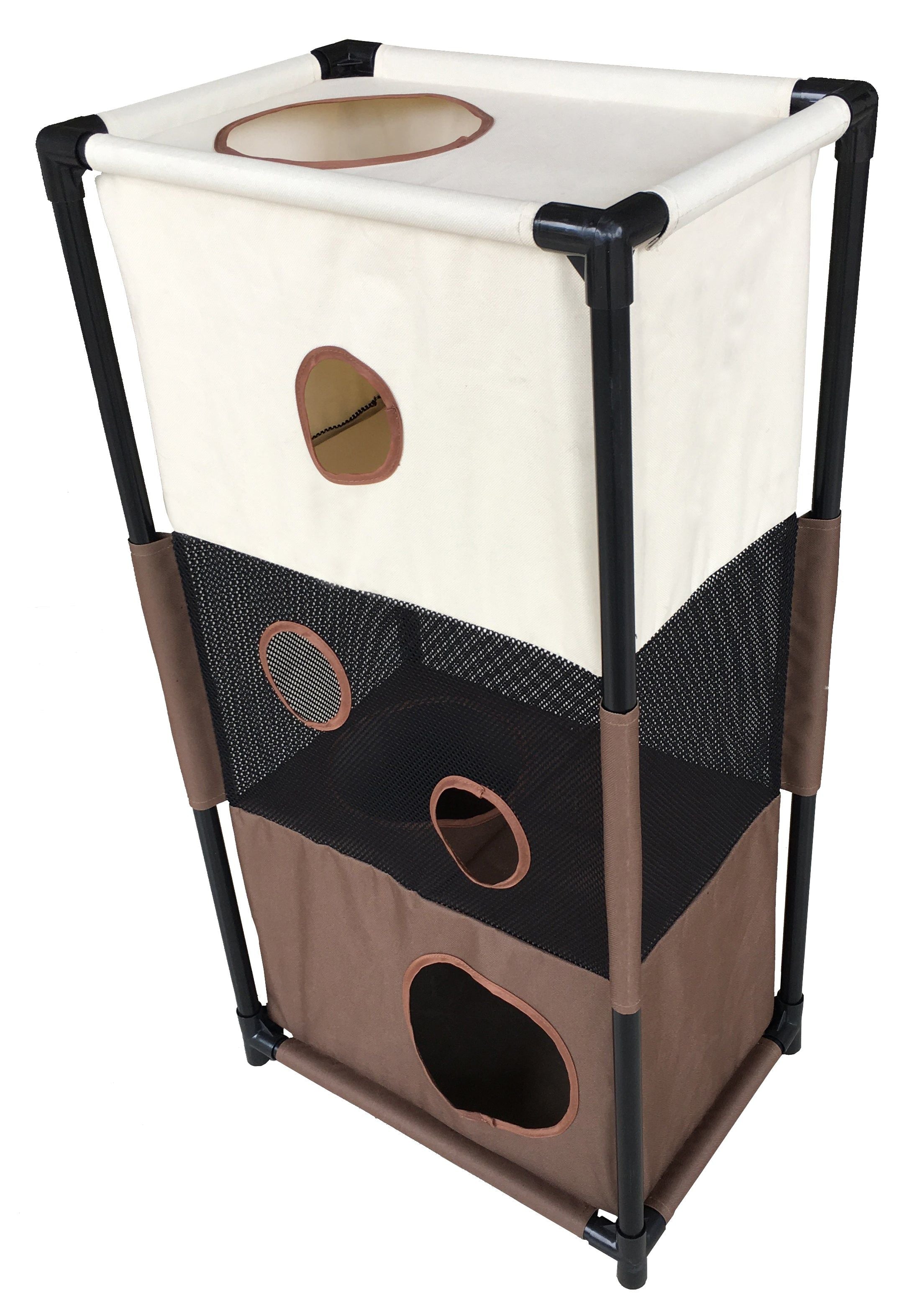 Pet Life Cat House, Khaki/Brown