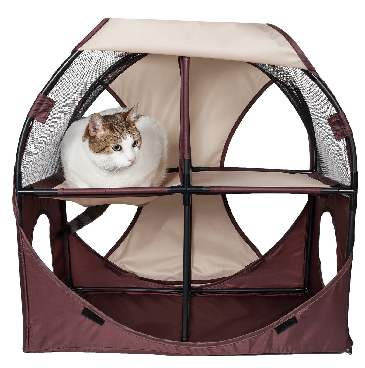 Pet Life Kitty-Play Obstacle Travel Collapsible Soft Folding Pet Cat House(D0102H703Ng.)