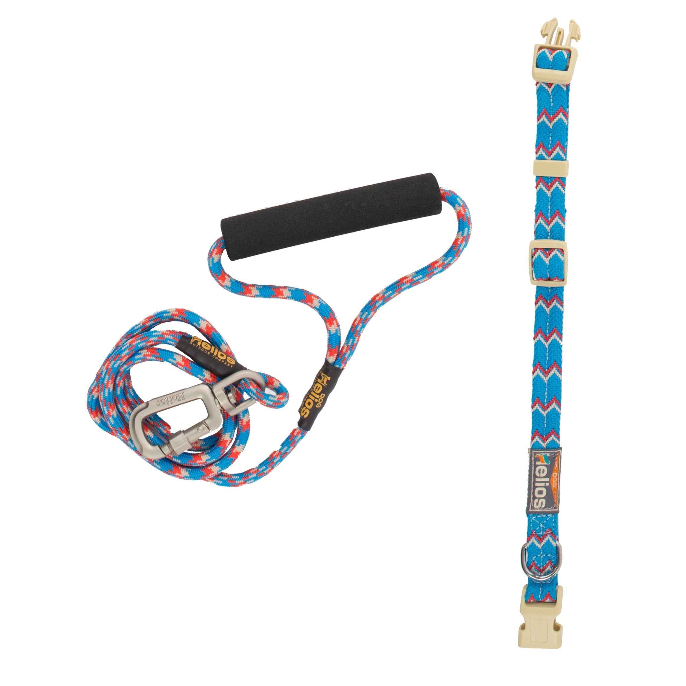 Helios Dura-Tough Easy Tension 3M Reflective Pet Leash And Collar, Small, Blue