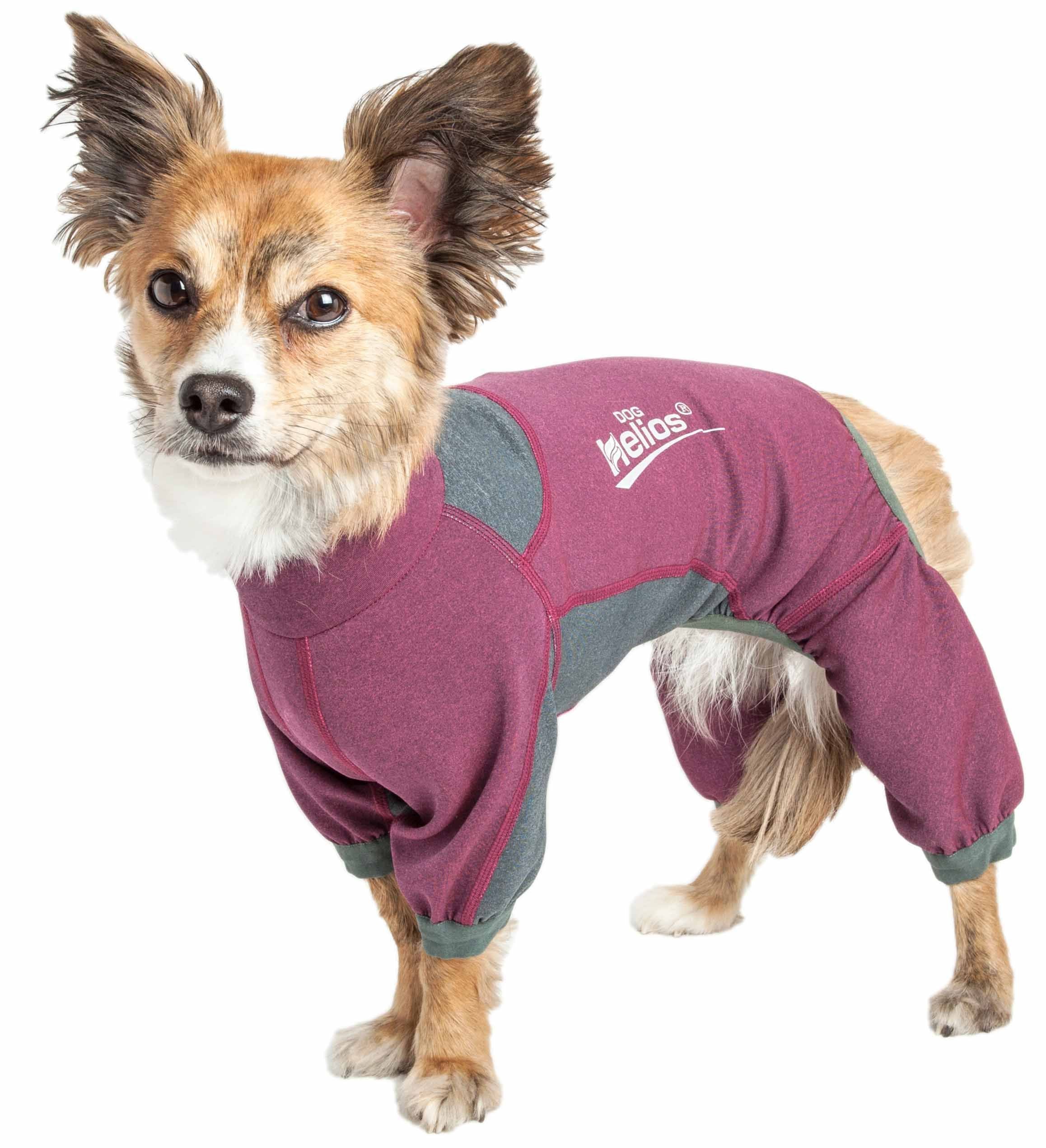 Dog Helios Rufflex Mediumweight 4Waystretch Breathable Full Bodied Performance Dog Warmup Track Suit(D0102H70H9G.)